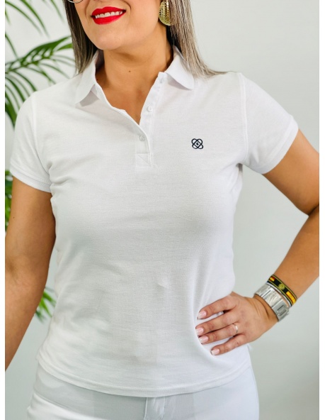 Polo basic blanco 2