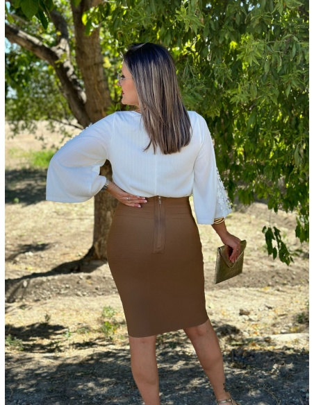 Falda Barrax Camel