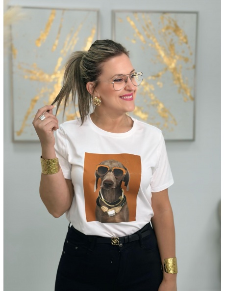 Camiseta Perro Gafas
