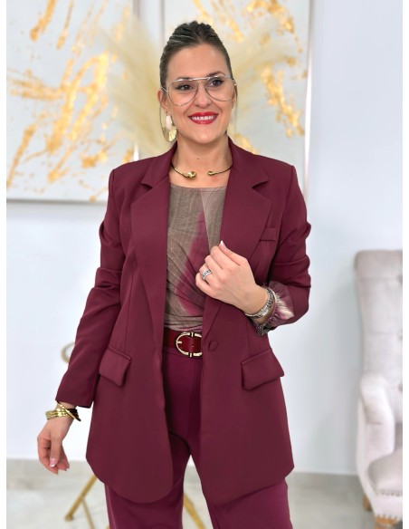 Blazer Castaña
