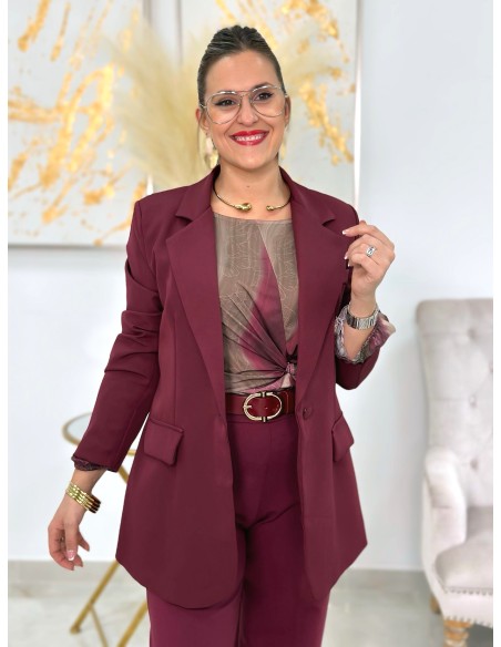 Blazer Castaña