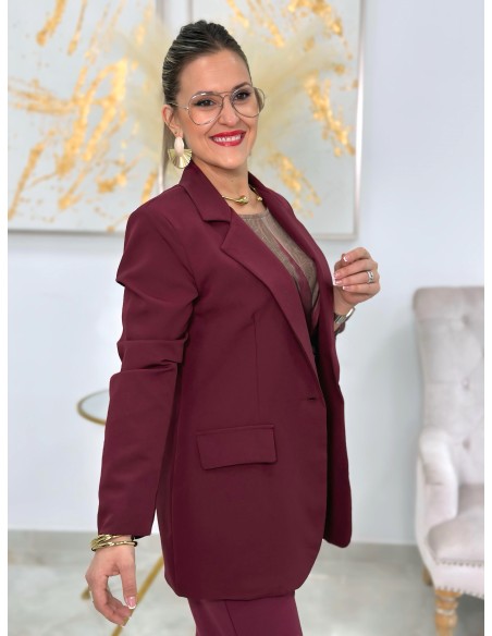 Blazer Castaña