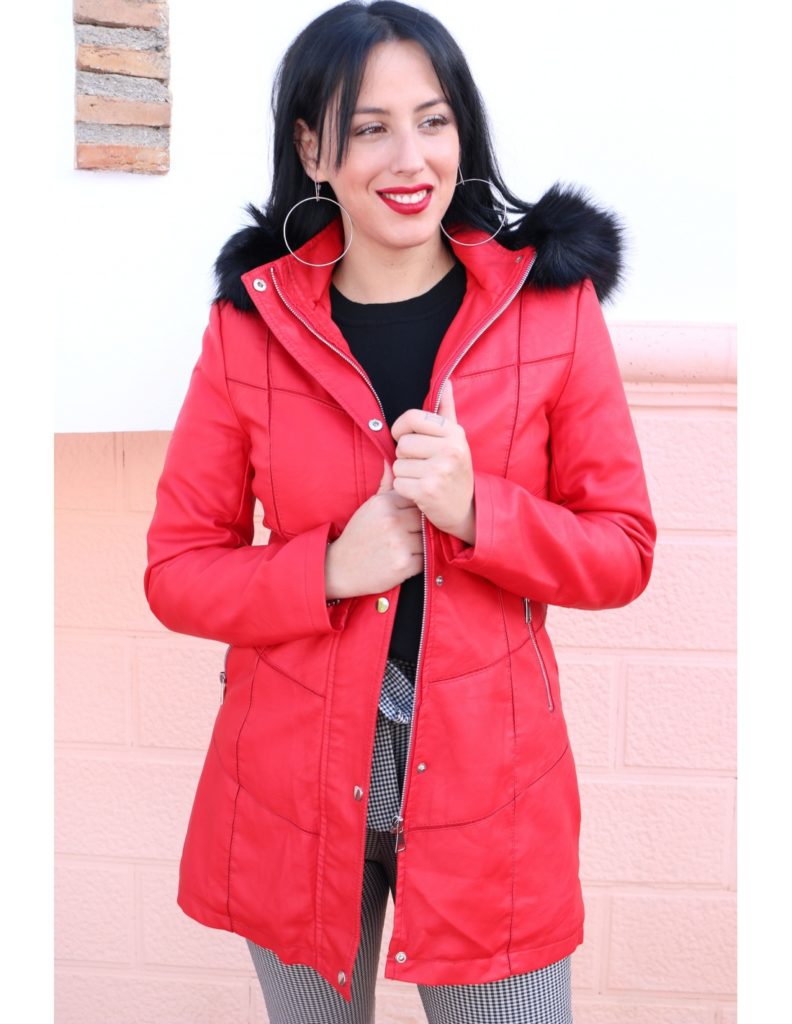 Chaquetas de moda para mujer piel roja