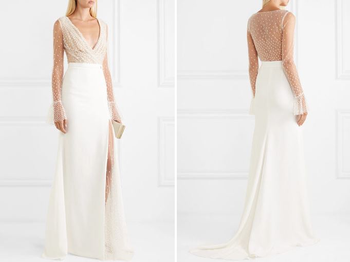 vestidos para las bodas escote triangular