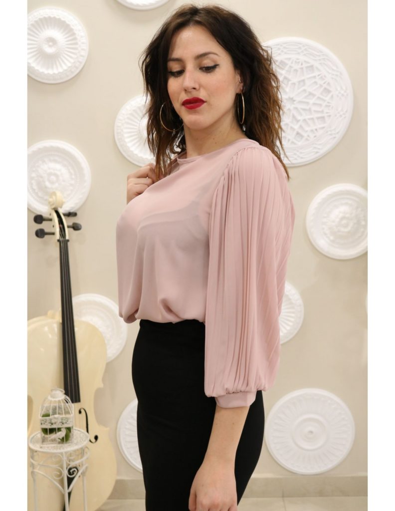 Blusa Malabo Plisada Rosa